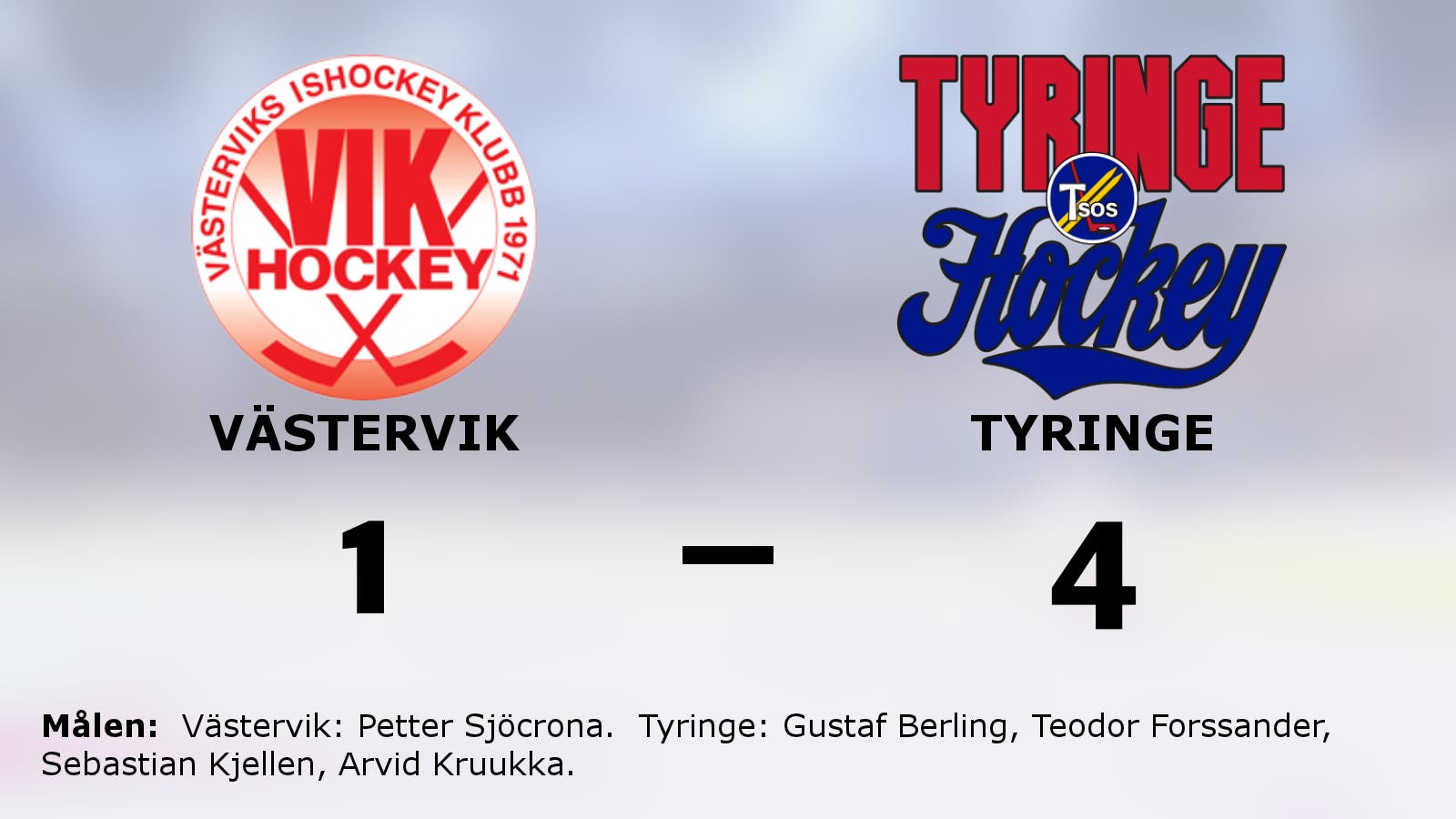 Seger för Tyringe med 4–1 mot Västervik