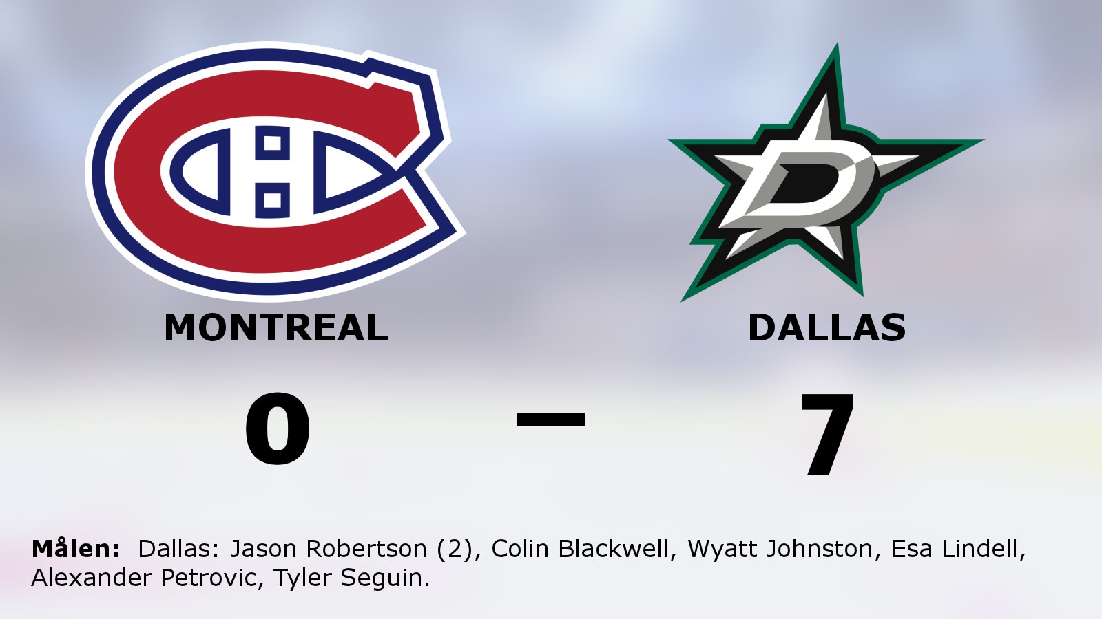 Stark seger för Dallas mot Montreal