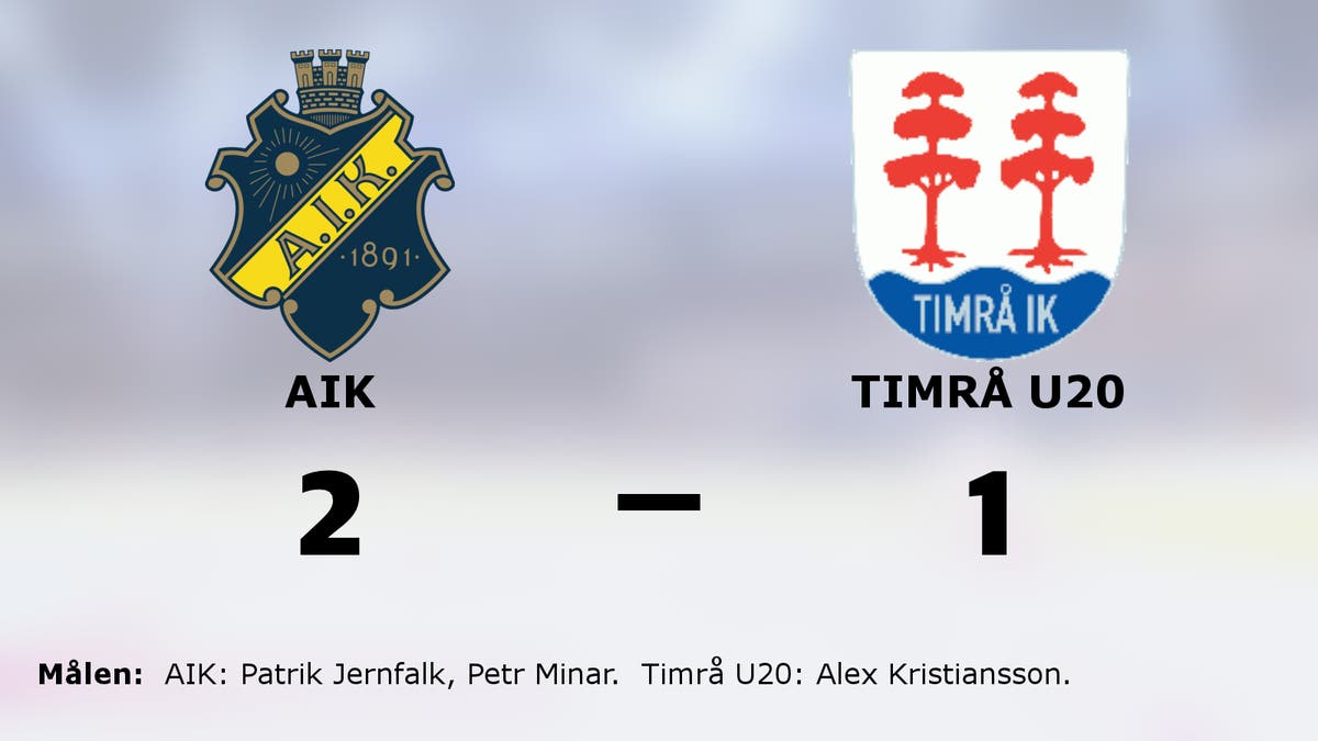 AIK avgjorde i straffläggningen hemma mot Timrå U20