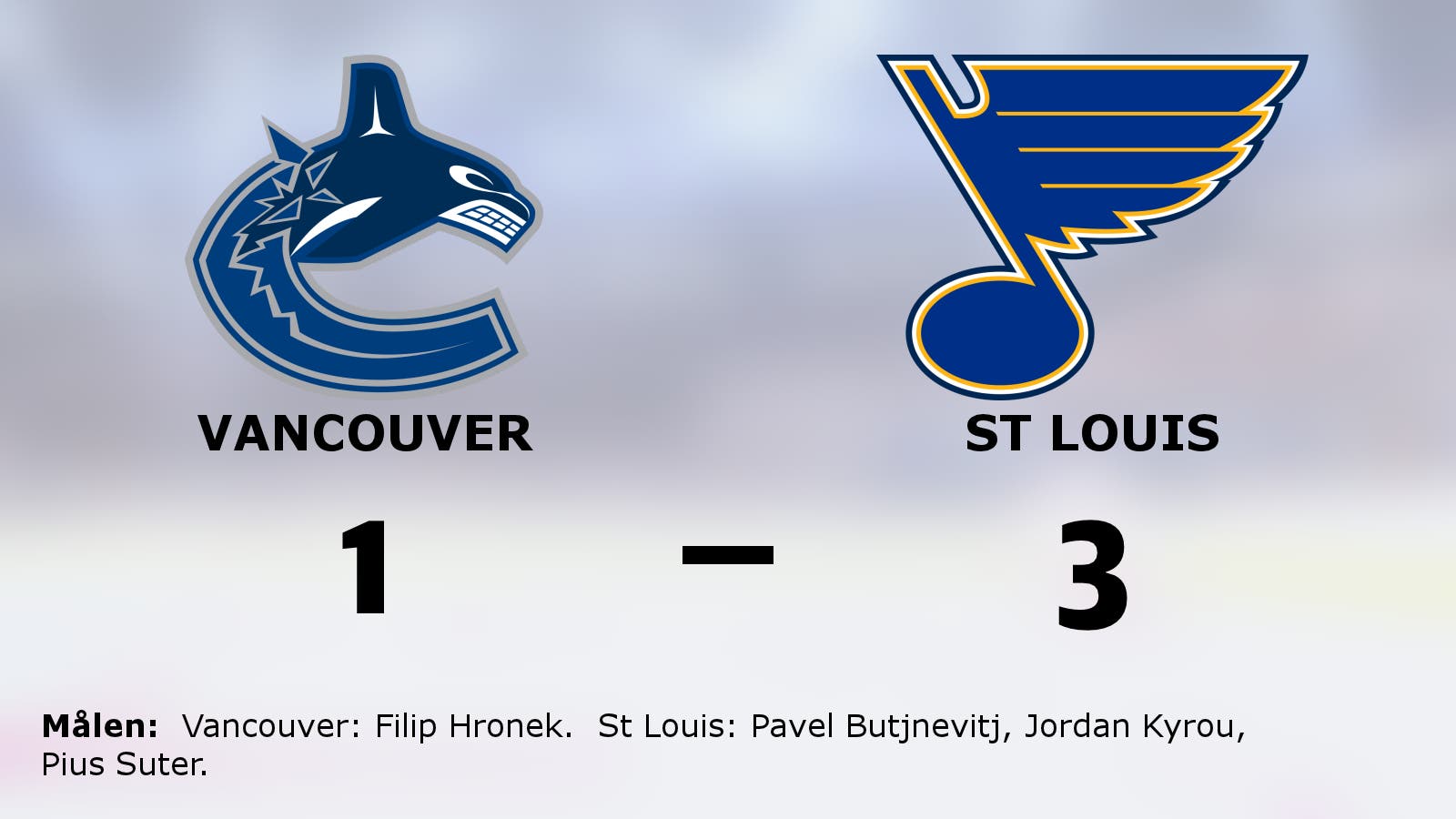 St Louis säkrade seger mot Vancouver