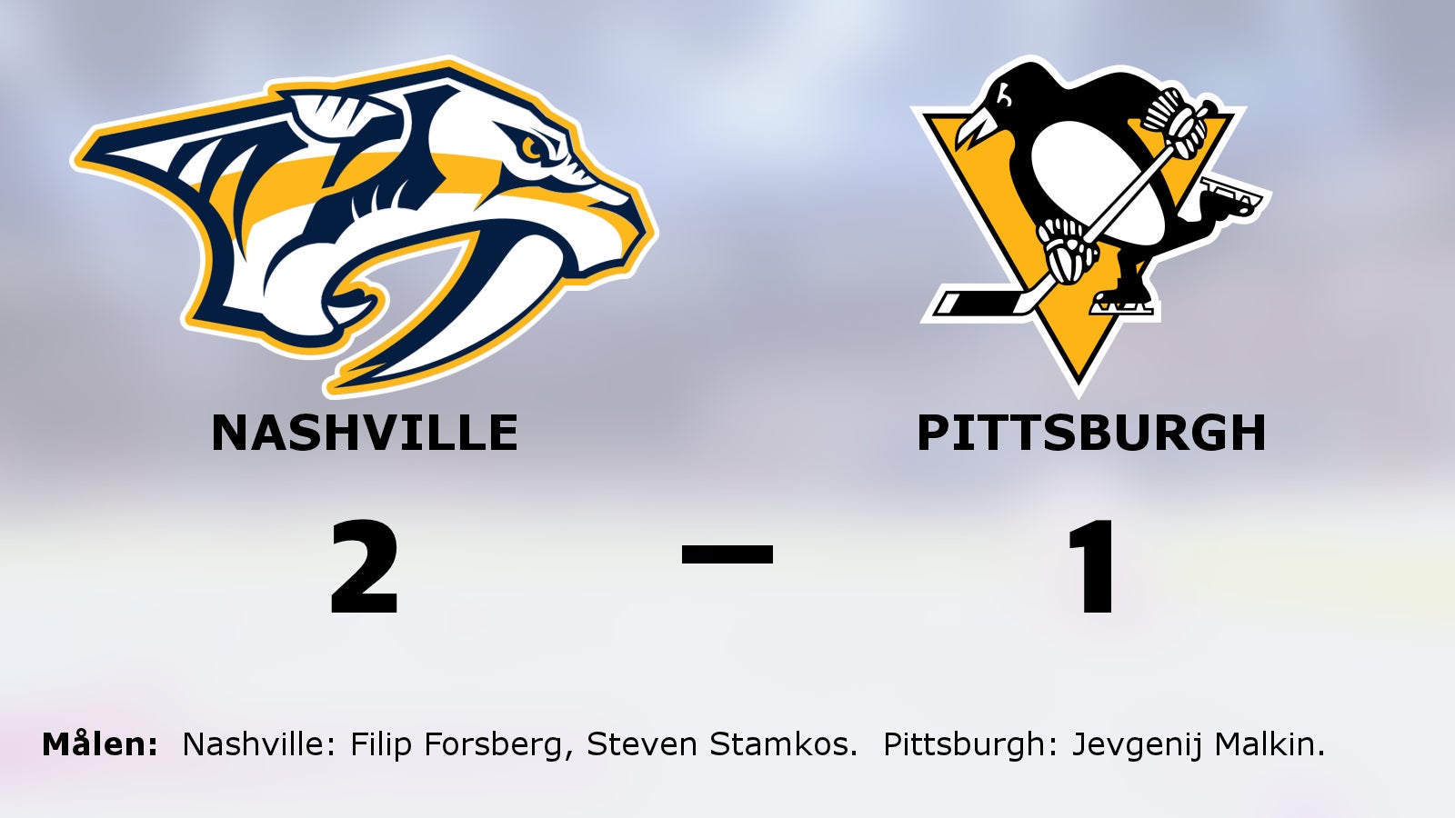 Seger för Nashville – steg åt rätt håll mot Pittsburgh