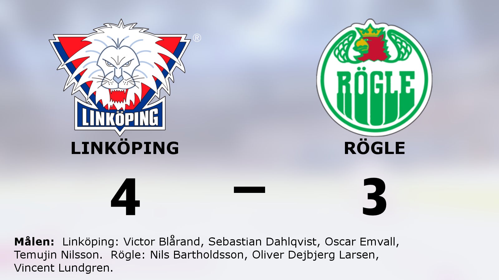 Linköping avgjorde i tredje perioden i segern mot Rögle