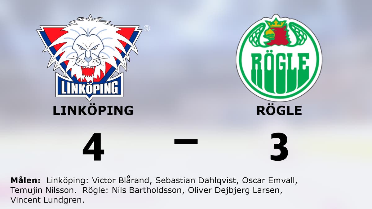 Linköping avgjorde i tredje perioden i segern mot Rögle