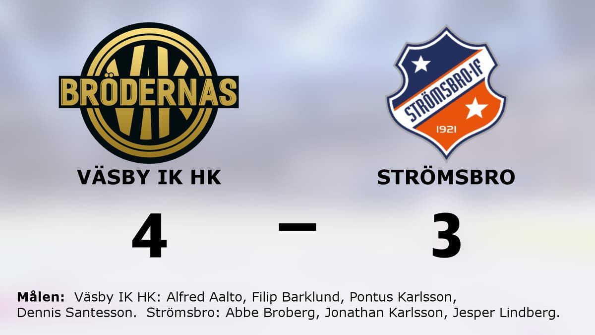 Alfred Aalto stor matchhjälte när Väsby IK HK slog Strömsbro