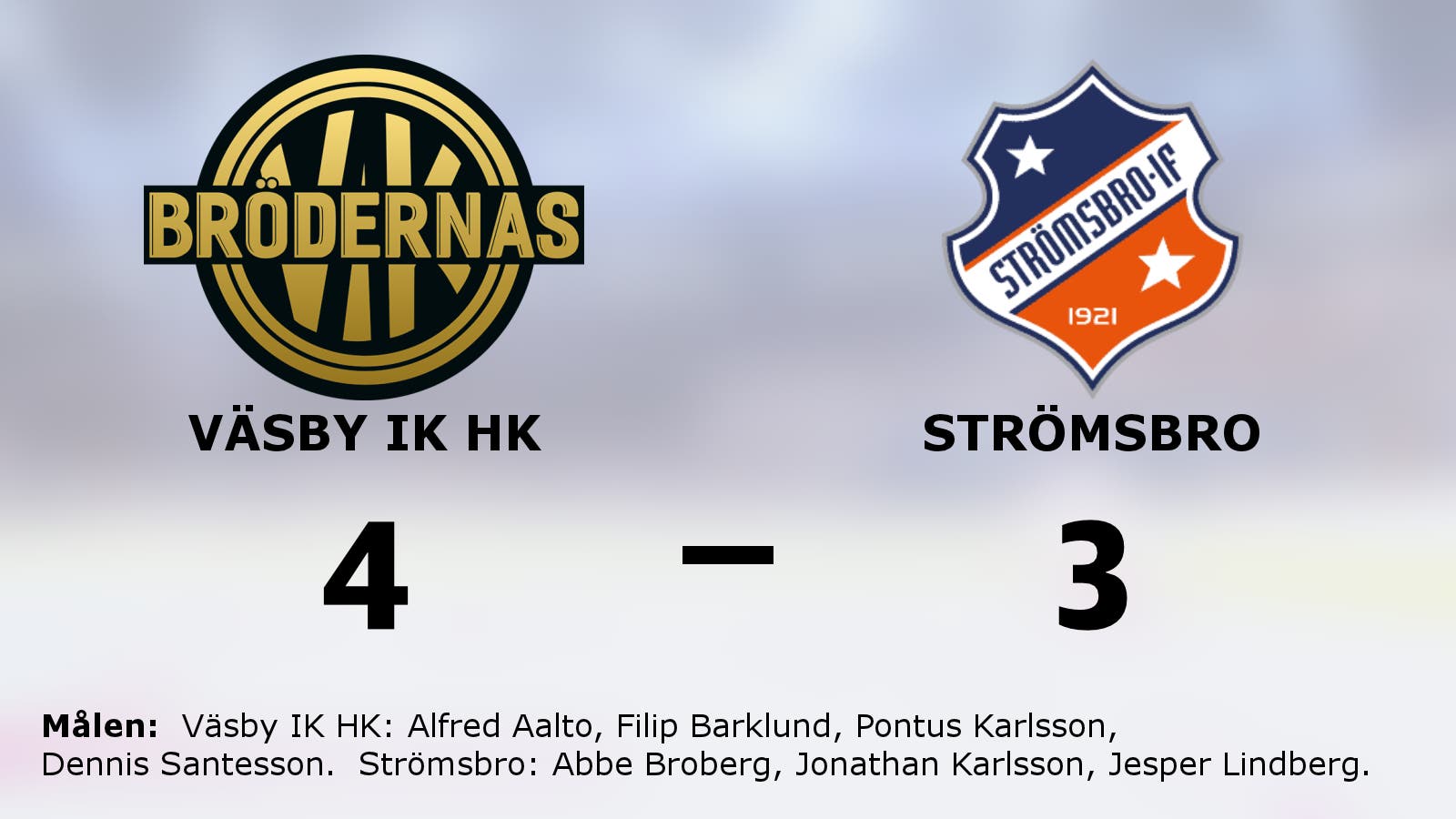 Alfred Aalto stor matchhjälte när Väsby IK HK slog Strömsbro
