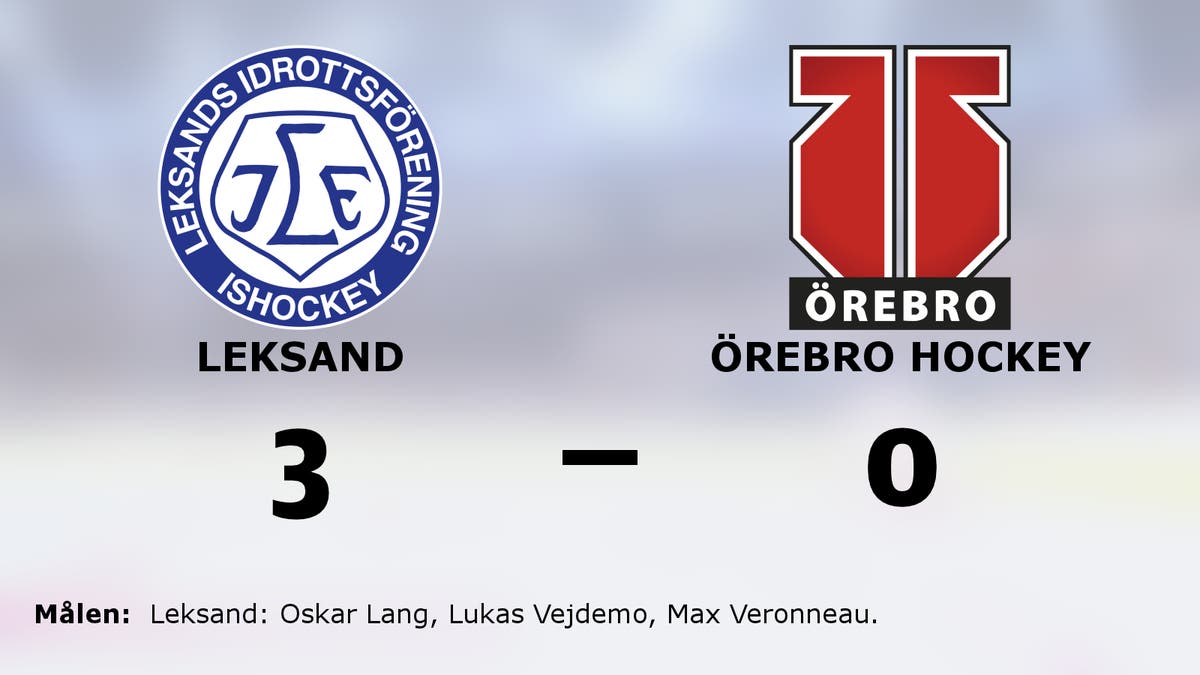 Leksand nollade Örebro Hockey – vann med 3–0