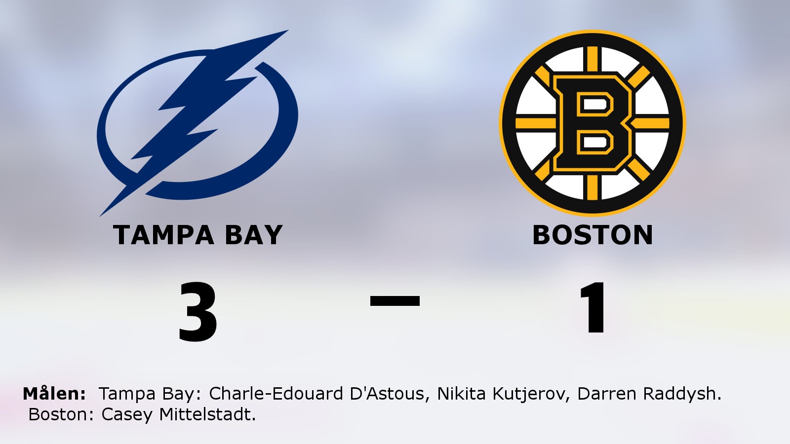 Tampa Bays fina svit mot Boston fortsätter