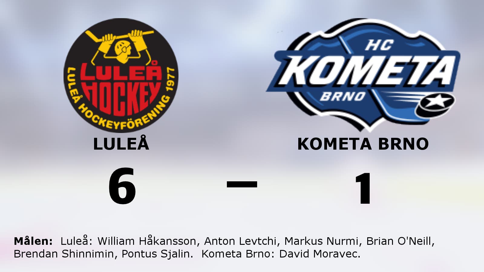 Luleå slog ut Kometa Brno