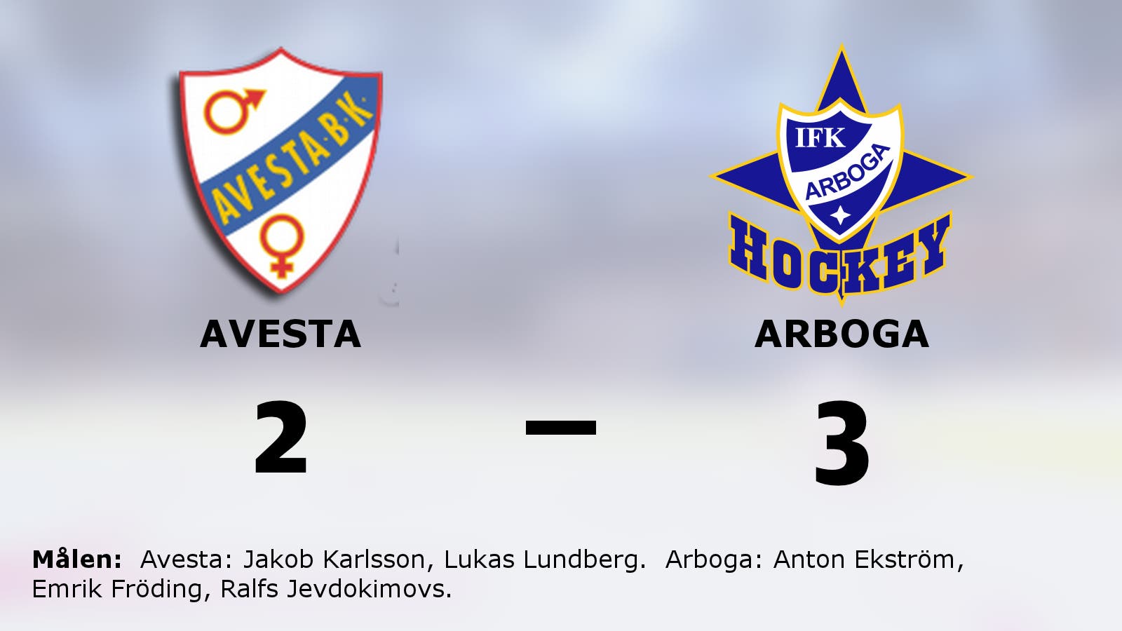 Arboga avgjorde i sista perioden och vann mot Avesta