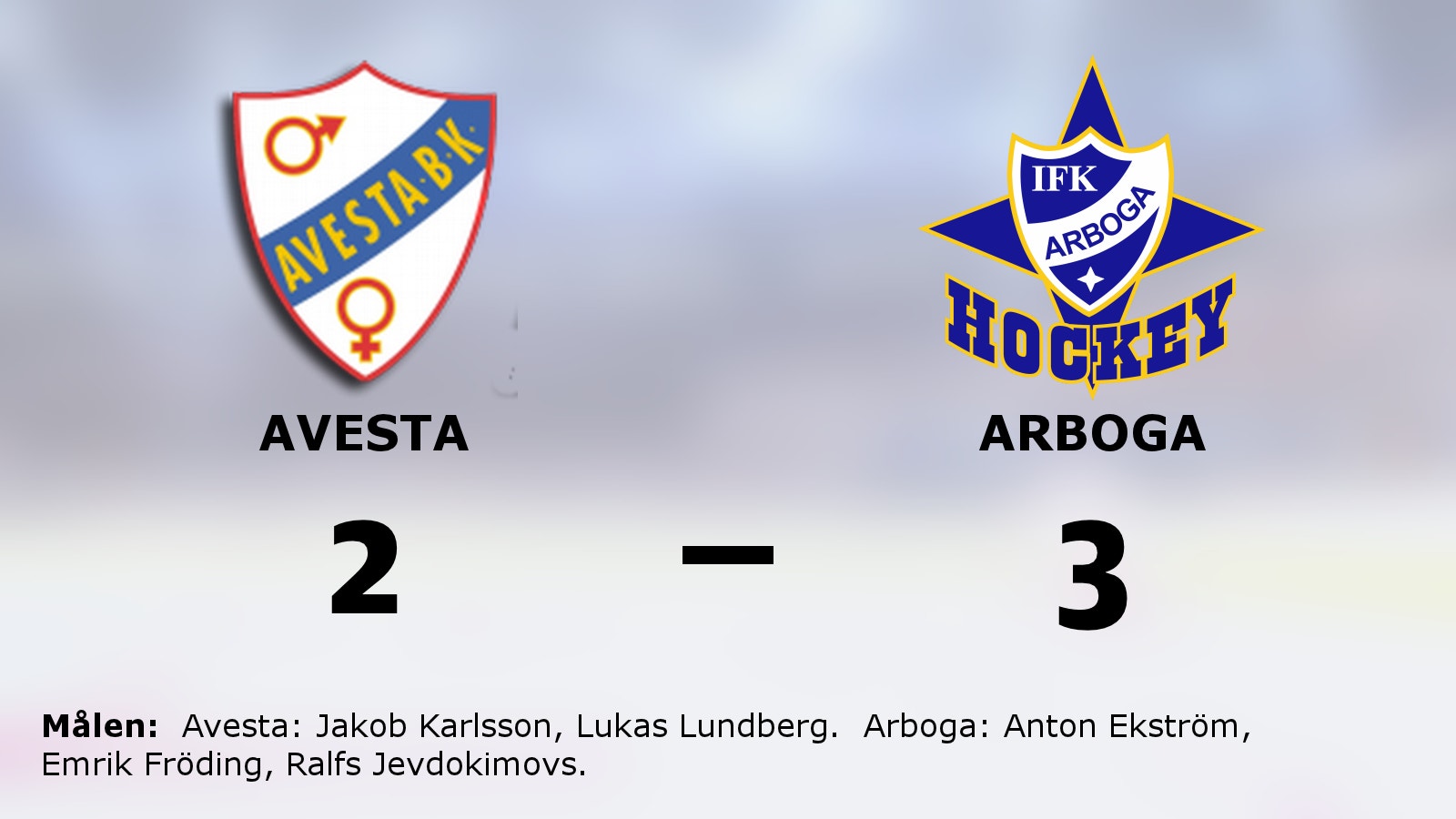 Arboga avgjorde i sista perioden och vann mot Avesta