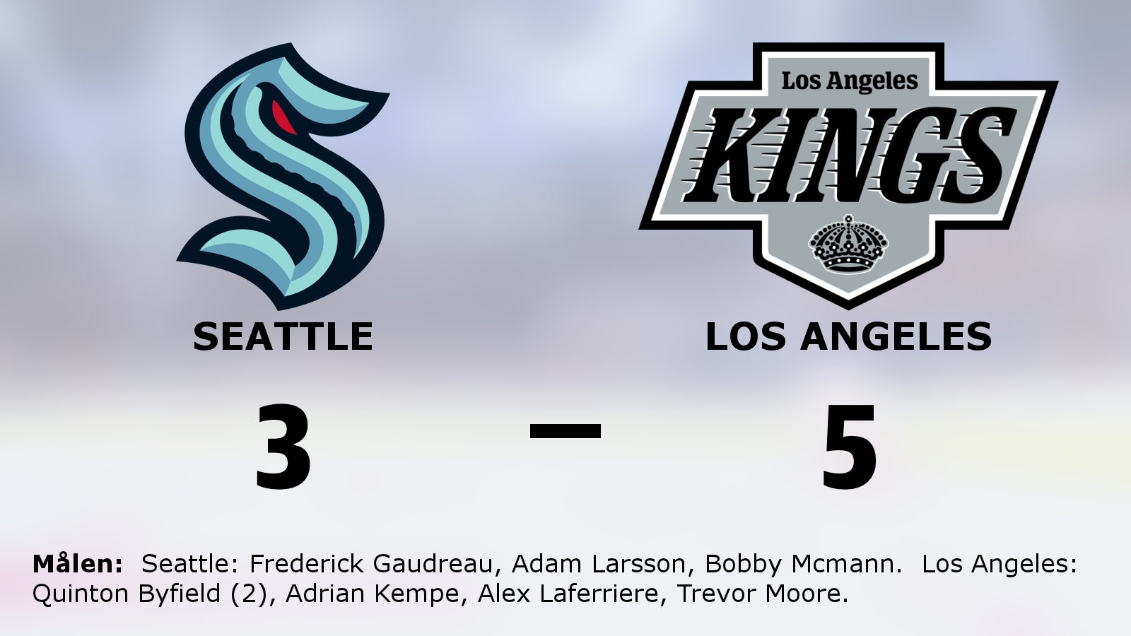 Los Angeles fina svit håller i sig efter 5–3 mot Seattle