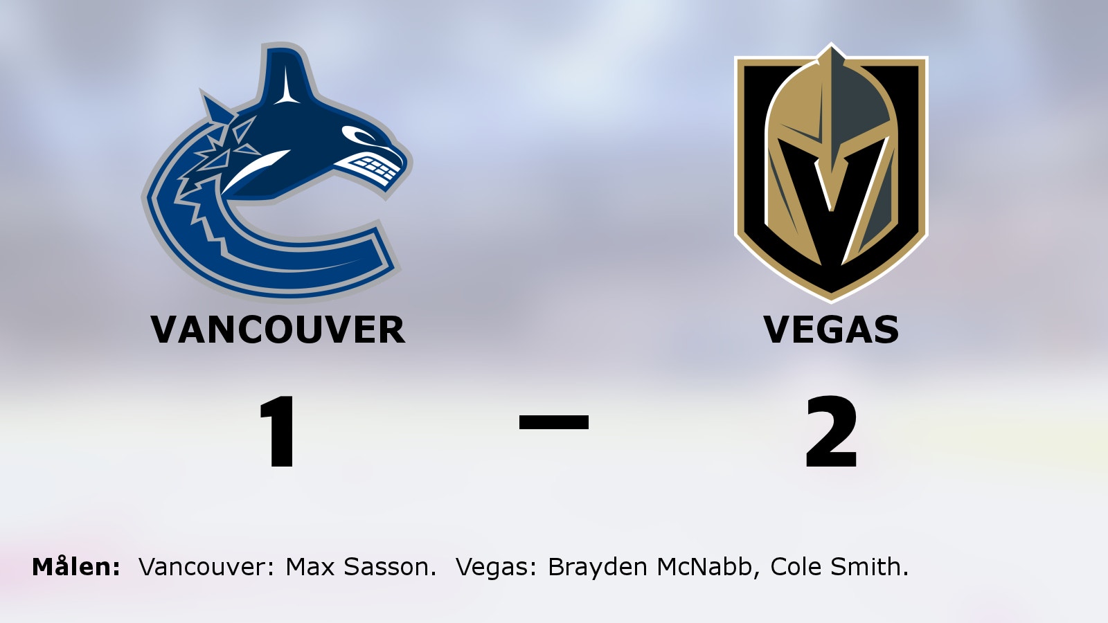 Vegas starka svit mot Vancouver fortsätter