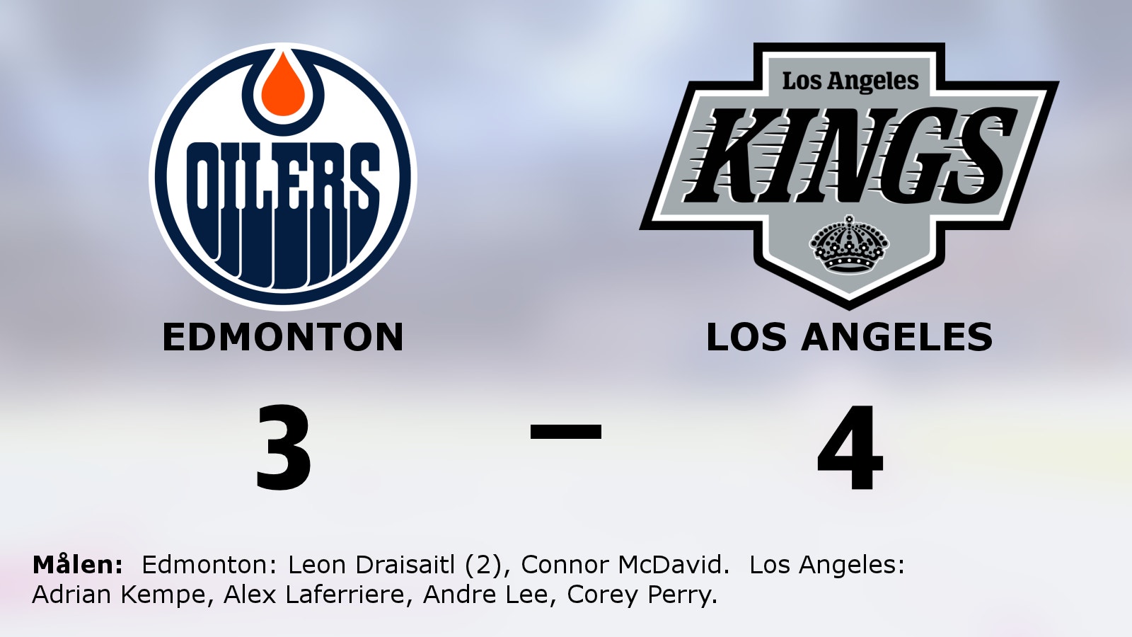 Straffar avgjorde för Los Angeles i bortasegern mot Edmonton