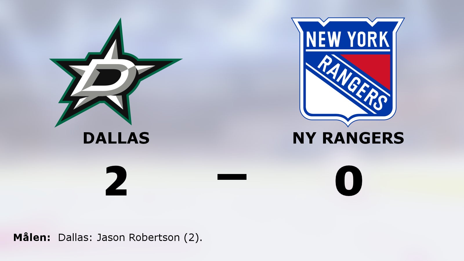 Dallas ryckte i sista perioden och vann mot NY Rangers