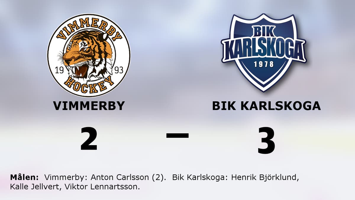 Bortasegern mot Vimmerby förlänger sviten för Bik Karlskoga