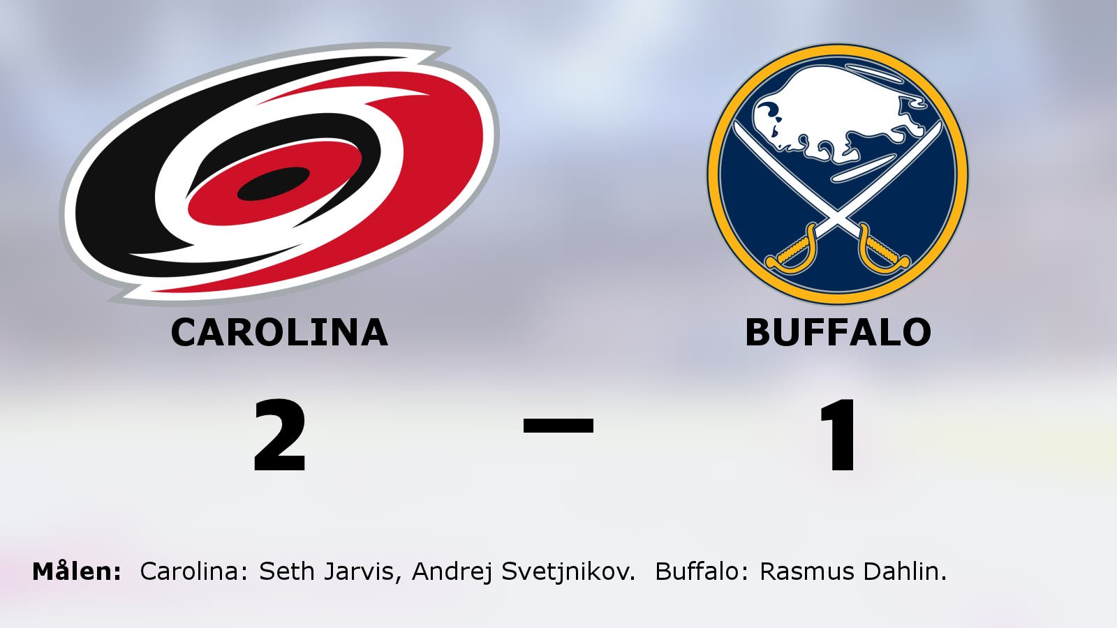 Carolina avgjorde i tredje perioden – vann mot Buffalo