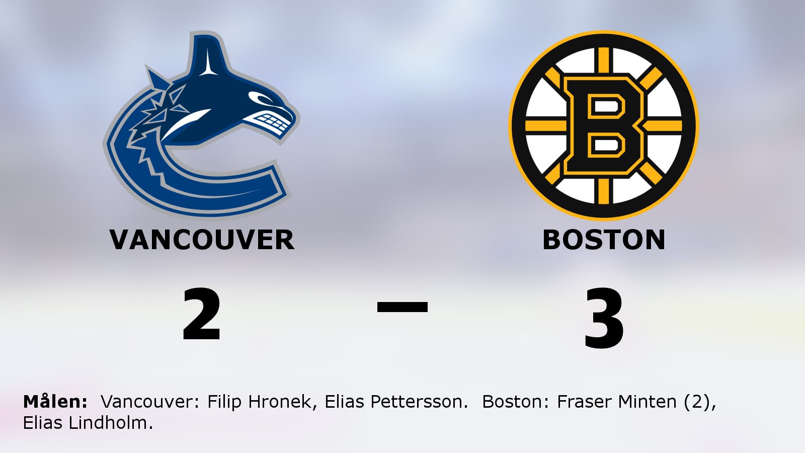 Boston starkast – avgjorde i förlängningen mot Vancouver