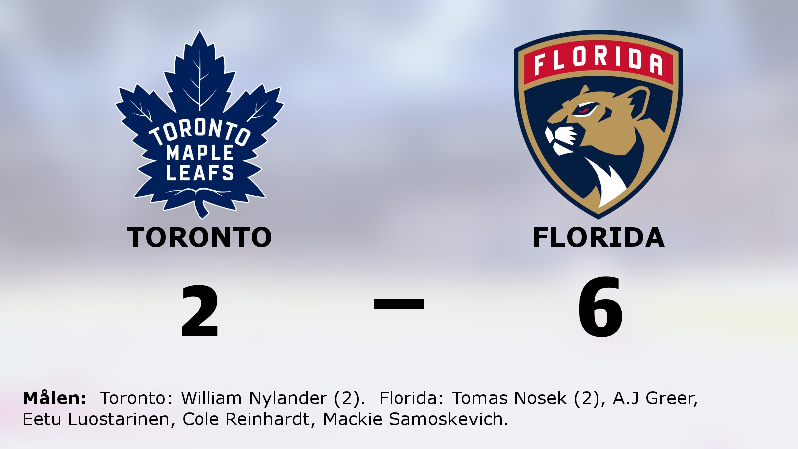Seger för Florida – steg åt rätt håll mot Toronto