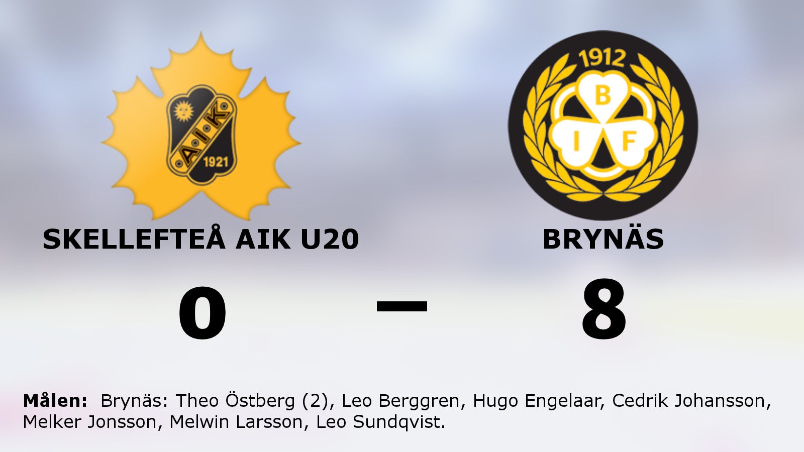 Tung seger för Brynäs i toppmatchen mot Skellefteå AIK U20