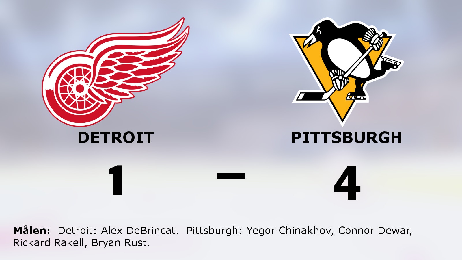 Bortasegern mot Detroit förlänger sviten för Pittsburgh