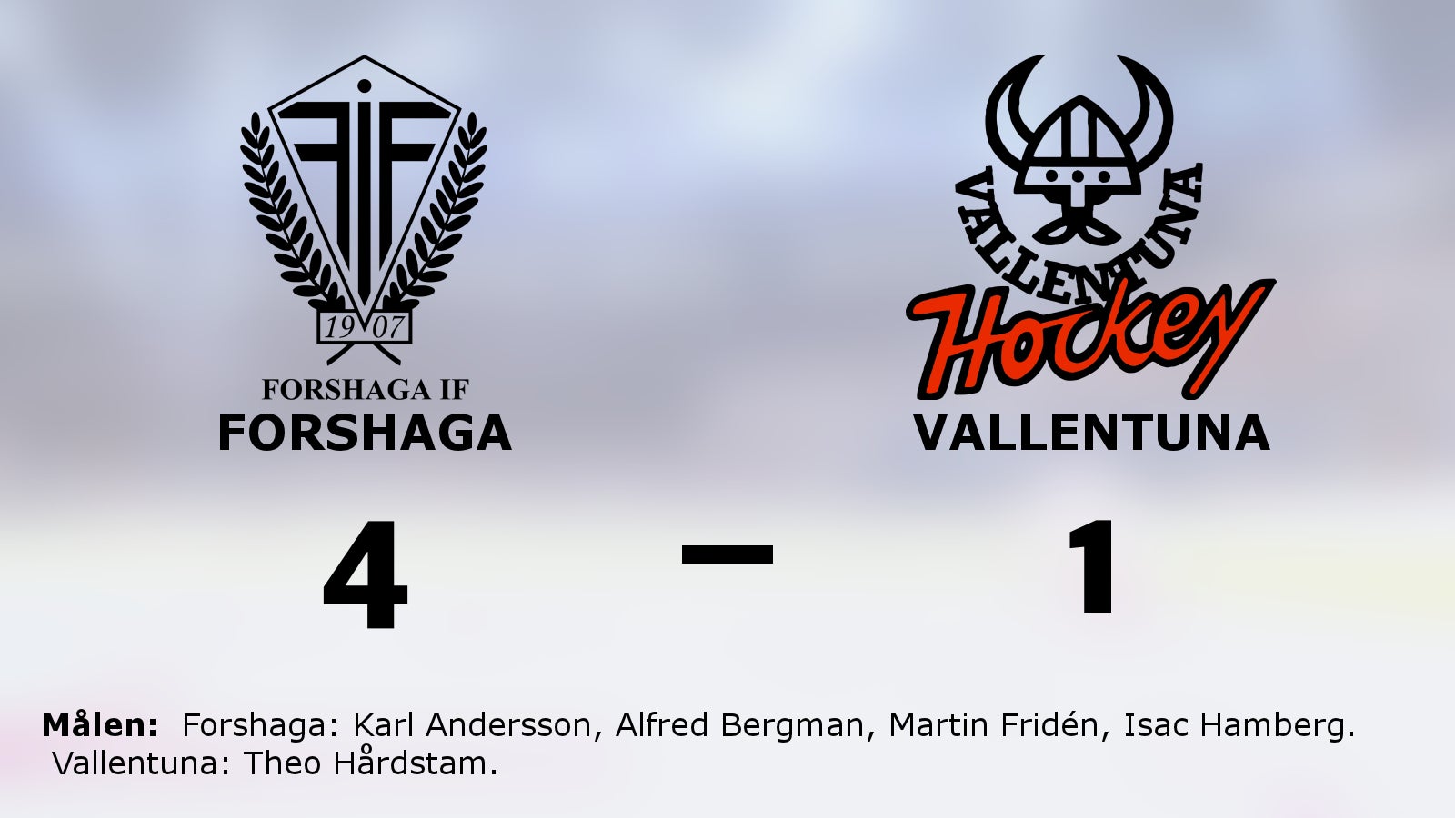 Forshaga säkrade seger mot Vallentuna