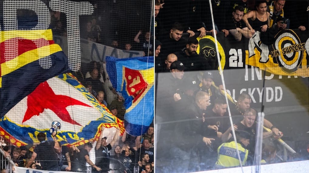 Västerås Djurgården pyro supportrar