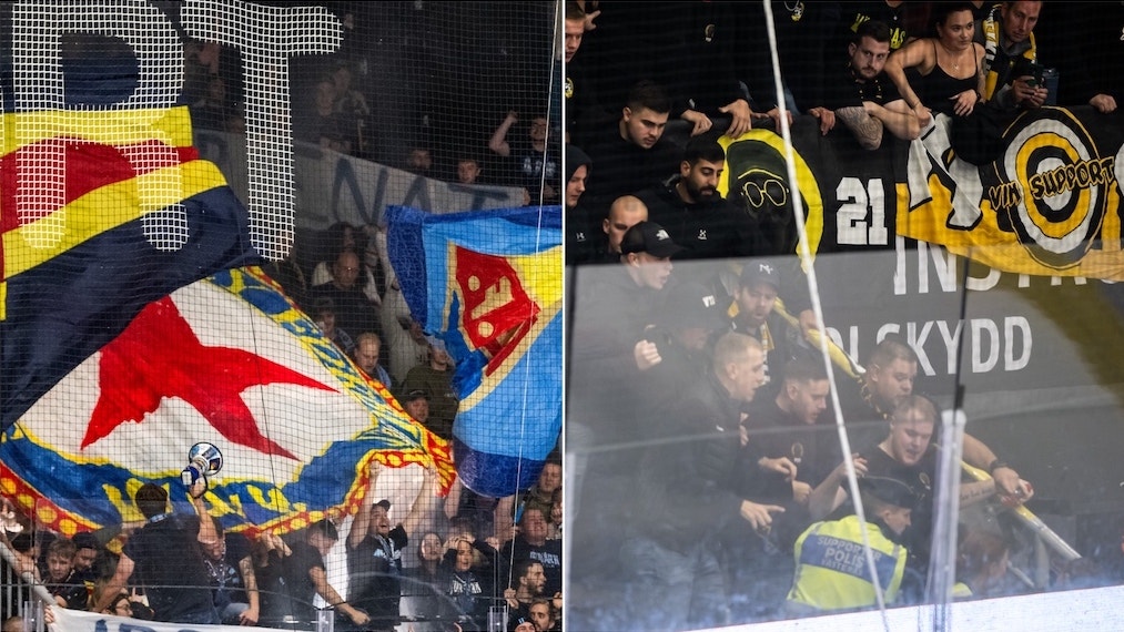 Västerås Djurgården pyro supportrar