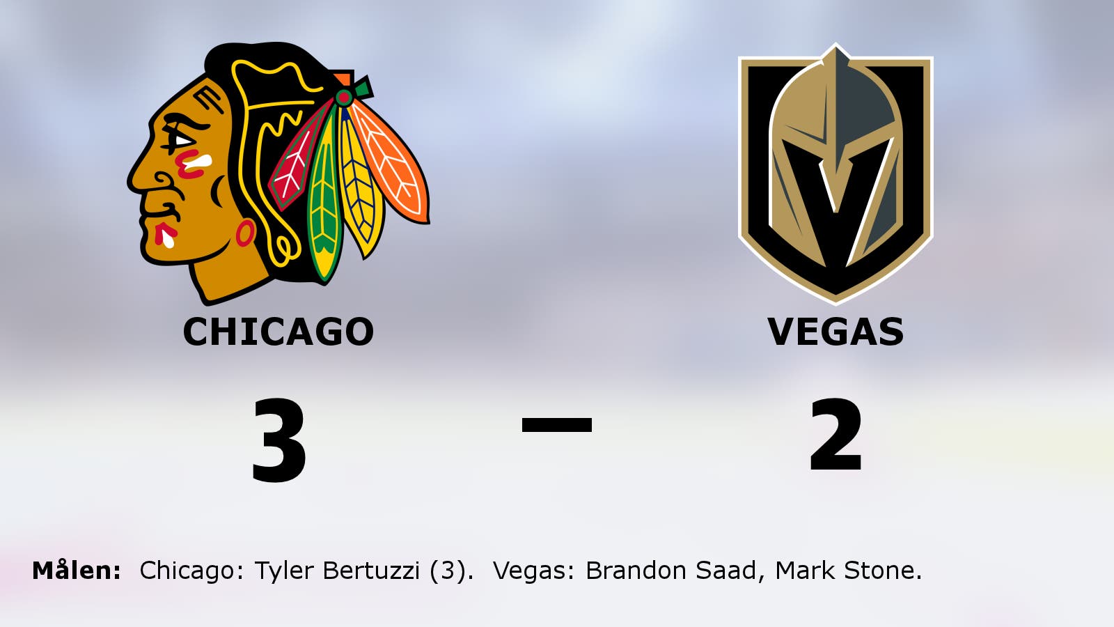 Chicago vinnare mot Vegas – avgjorde i förlängningen