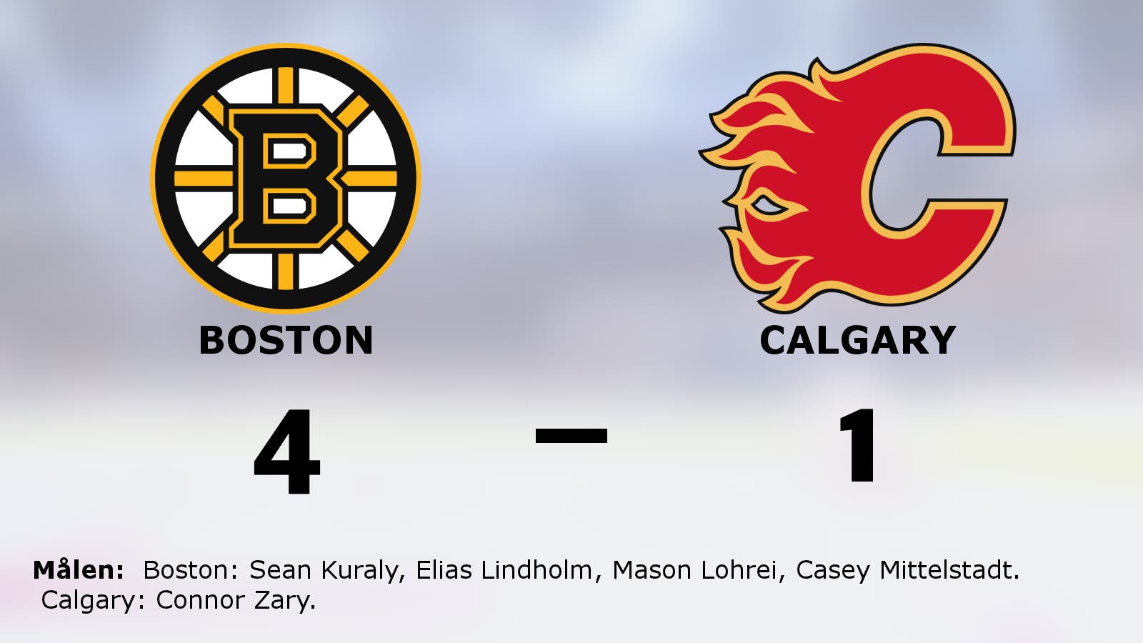 Seger för Boston mot Calgary i NHL