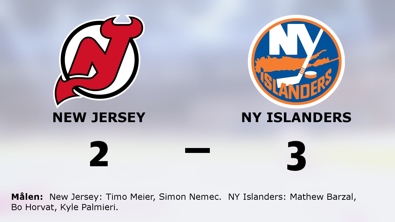 NY Islanders avgjorde i förlängningen mot New Jersey