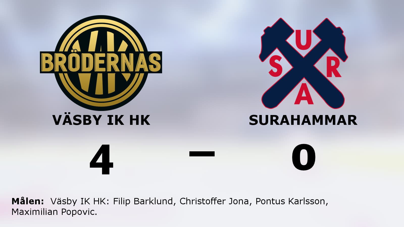 Väsby IK HK bröt förlustsviten – vann mot Surahammar