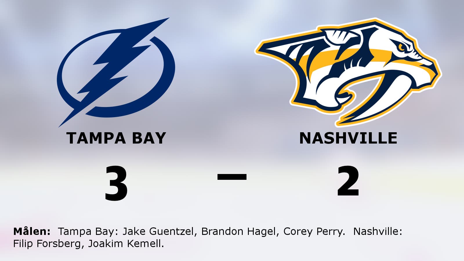 Tampa Bay fortsätter vinna mot Nashville