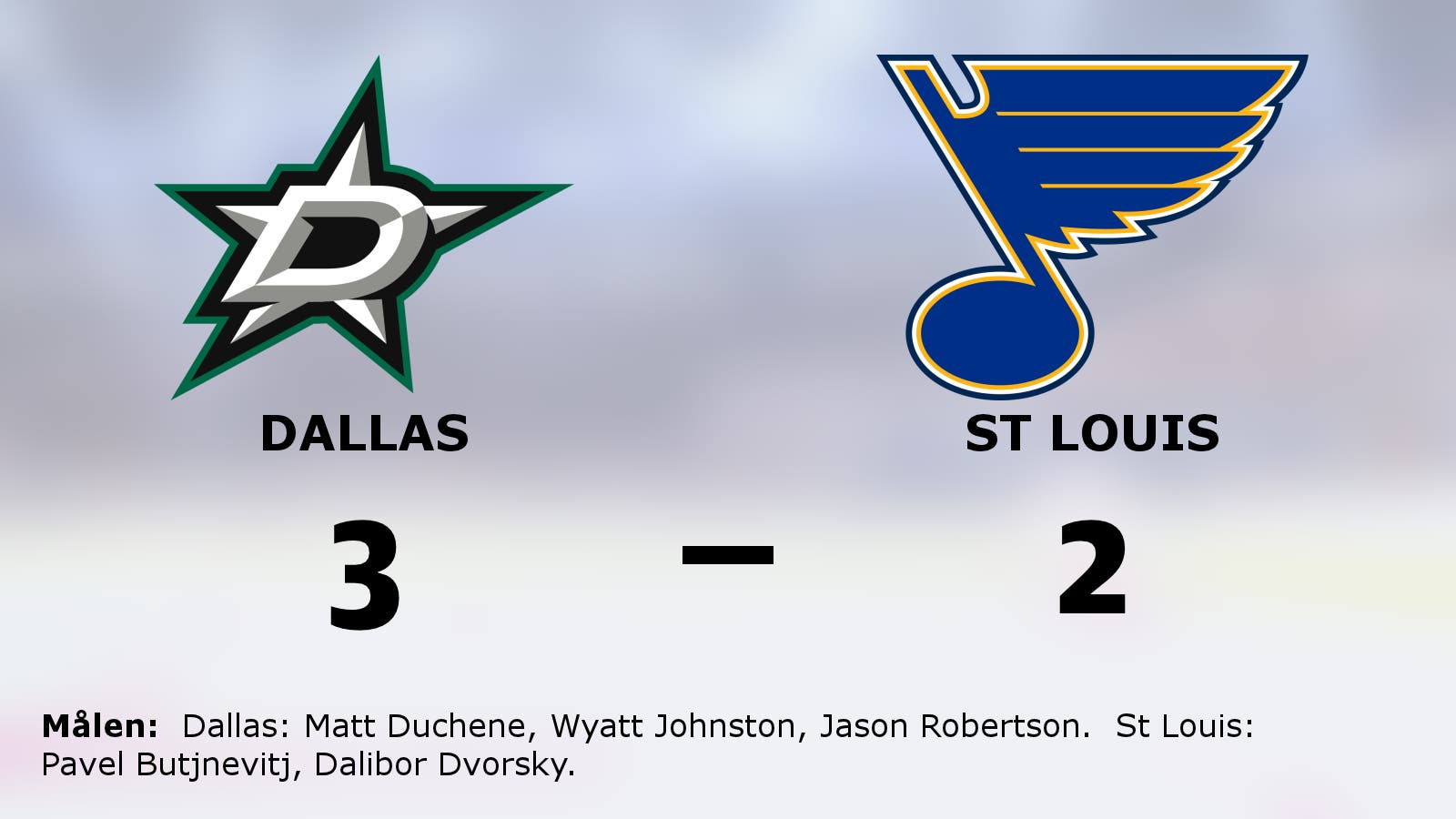 Dallas avgjorde i tredje perioden mot St Louis