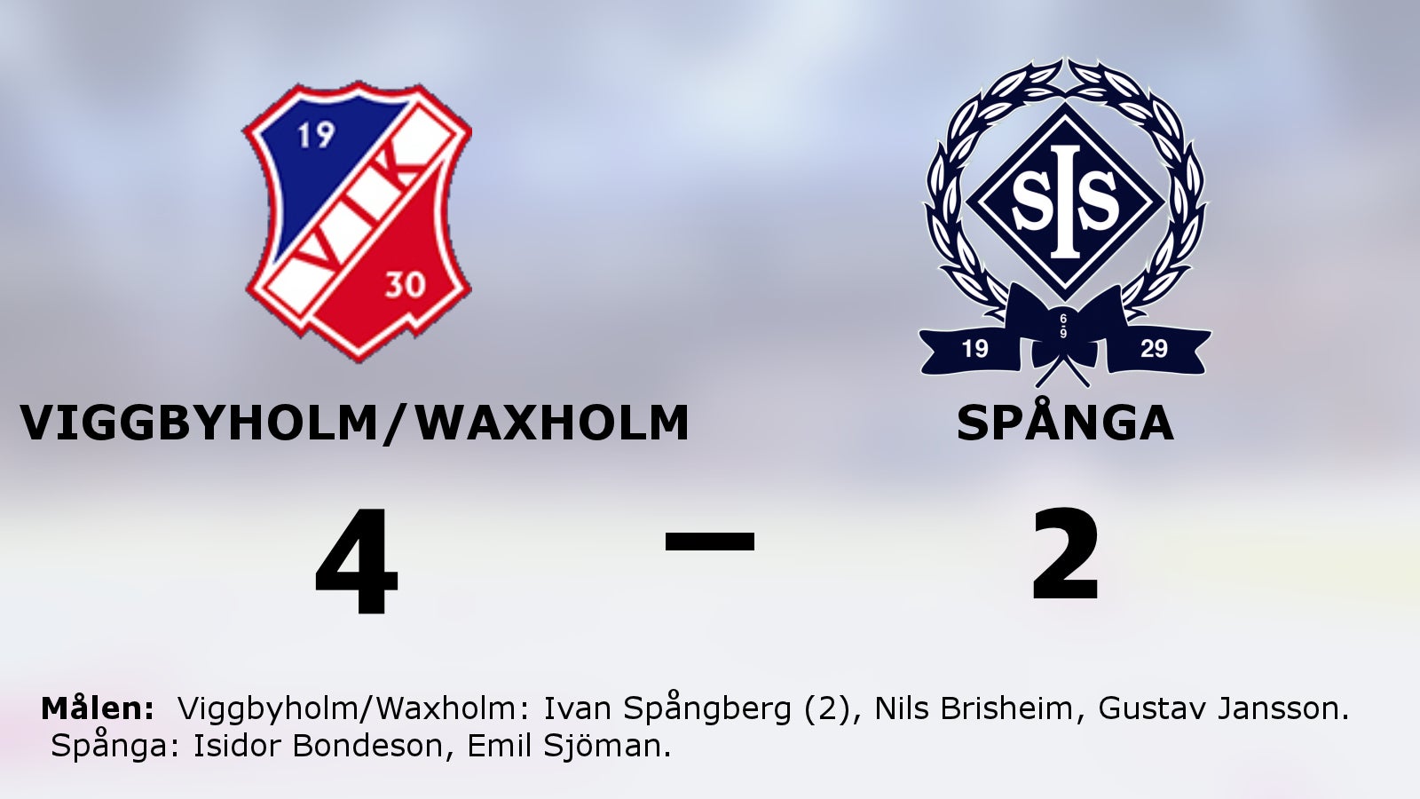 Isidor Bondeson och Emil Sjöman målgörare när Spånga förlorade