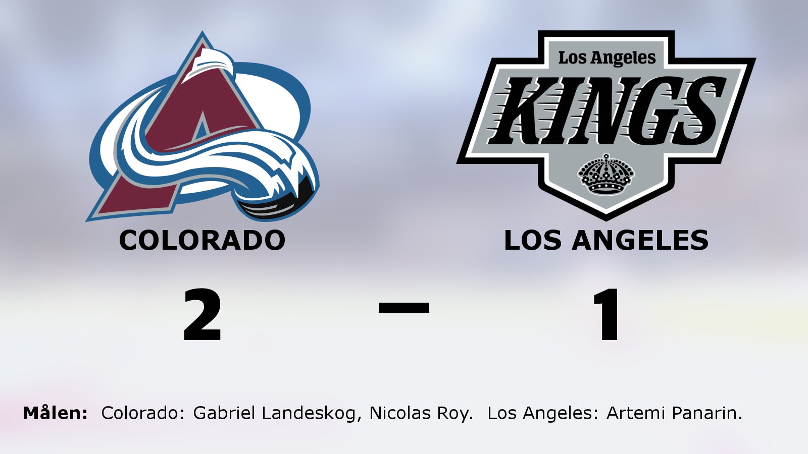 Colorado tog ny seger i serien mot Los Angeles
