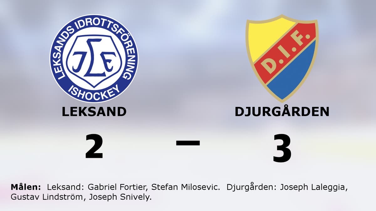 Djurgården avgjorde i tredje perioden mot Leksand