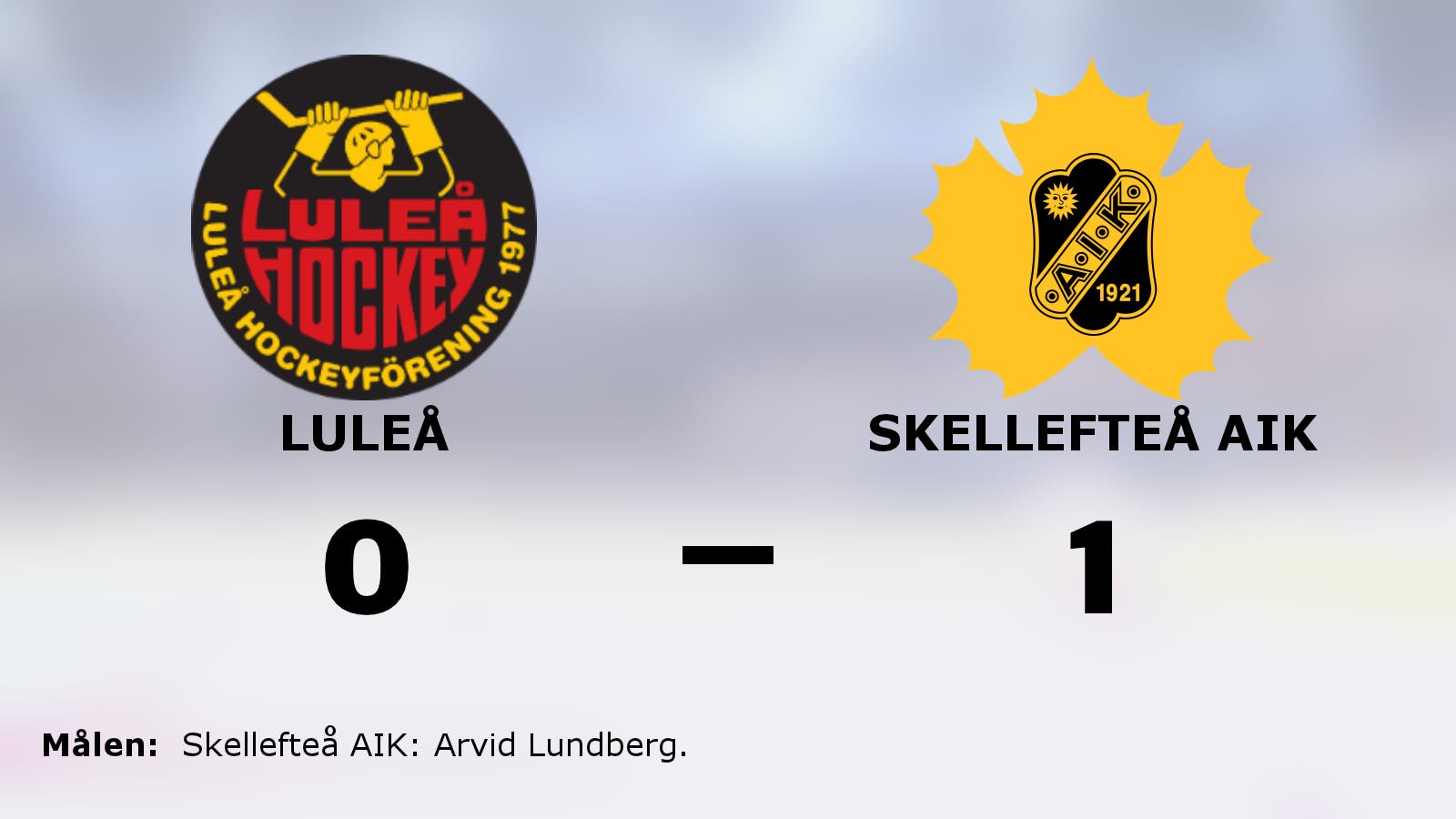 Arvid Lundbergs mål avgjorde när Skellefteå AIK vann mot Luleå