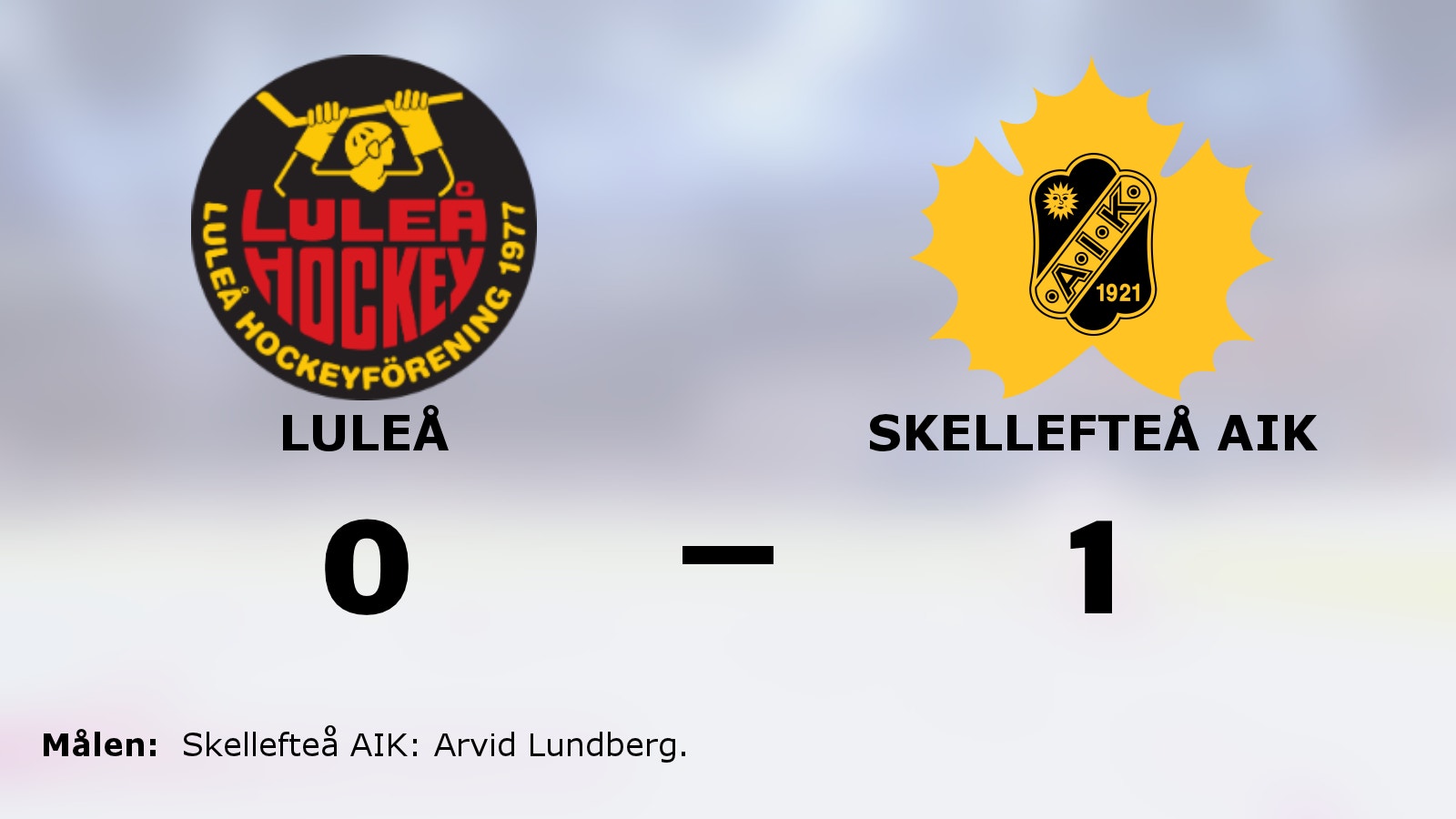 Arvid Lundbergs mål avgjorde när Skellefteå AIK vann mot Luleå