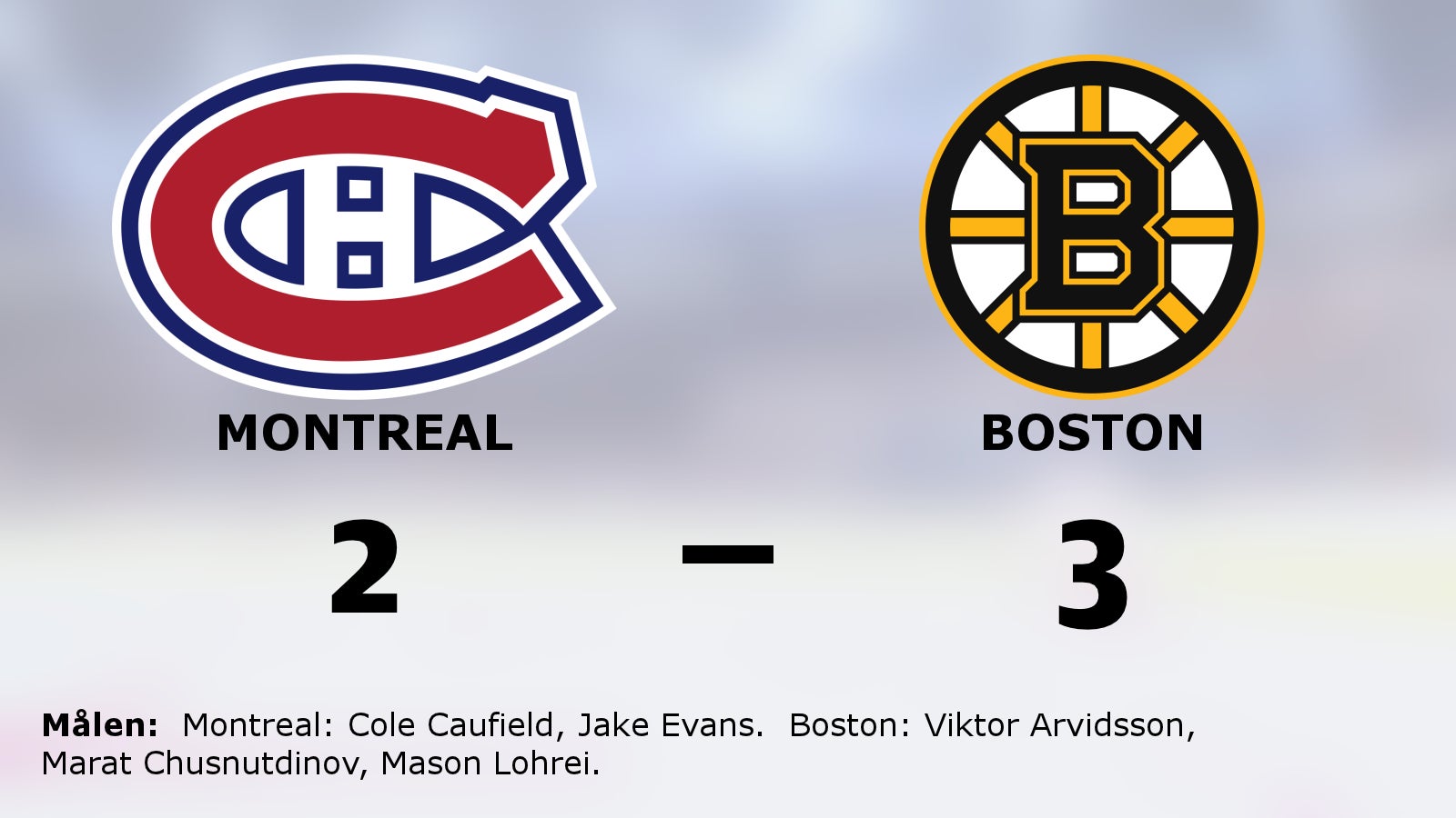 Boston vann toppmötet med Montreal