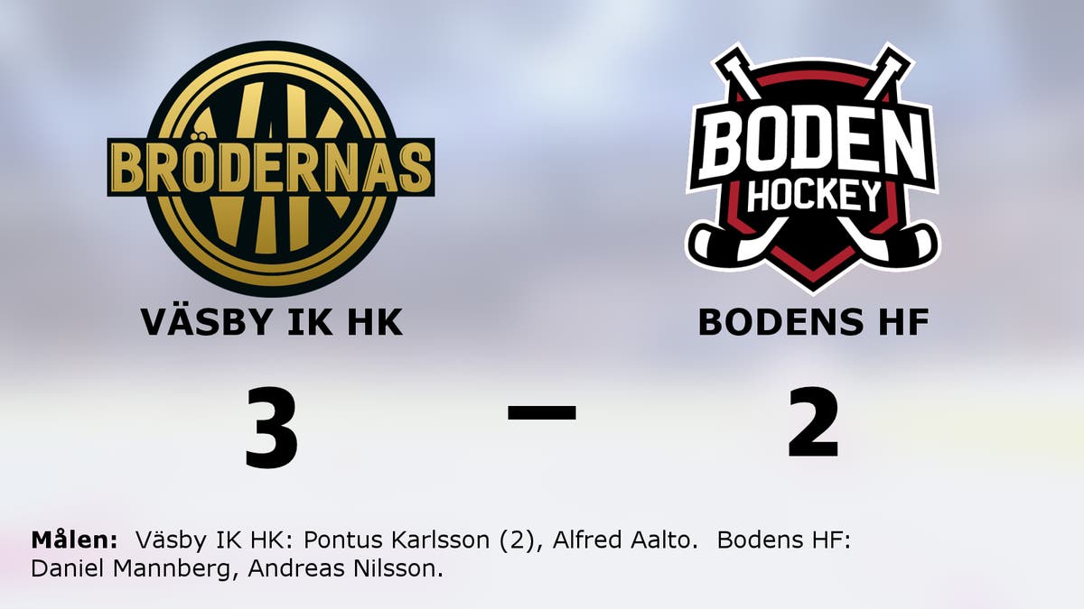 Straffar avgjorde när Väsby IK HK vann mot Bodens HF