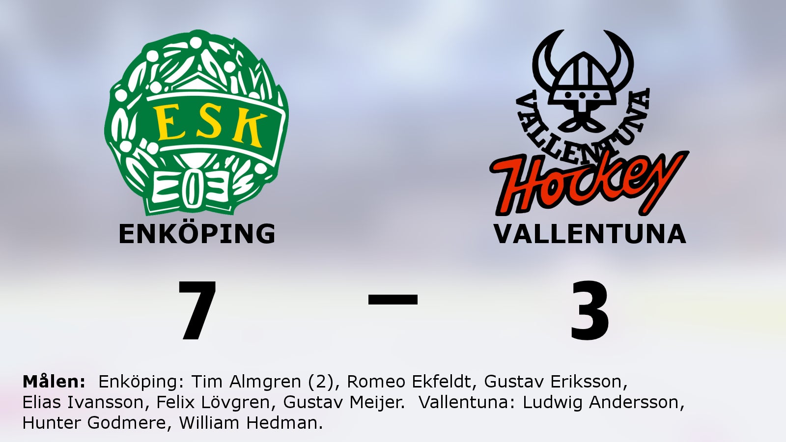 Tim Almgren gjorde två mål när Enköping vann mot Vallentuna