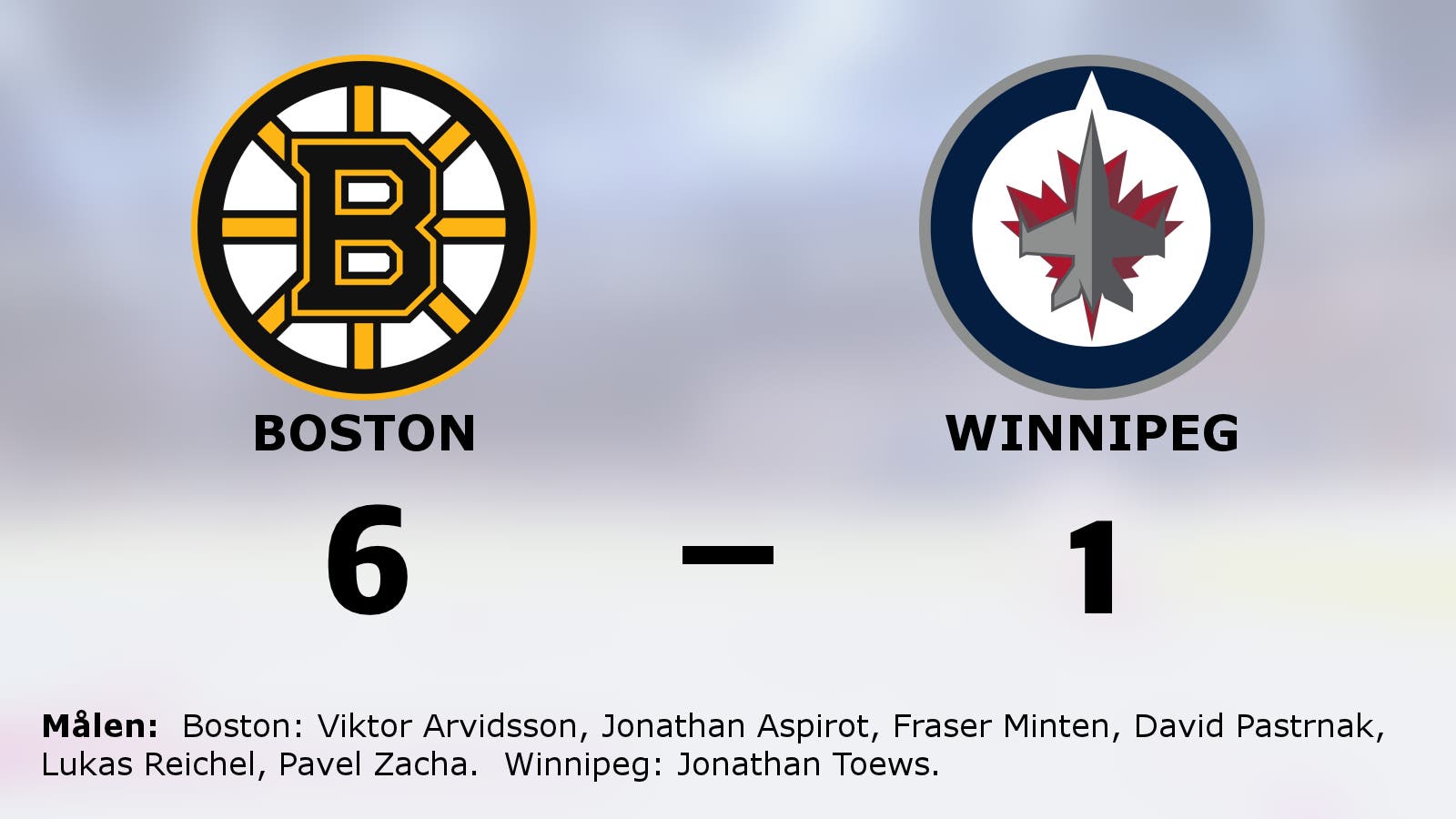 Storseger för Boston mot Winnipeg