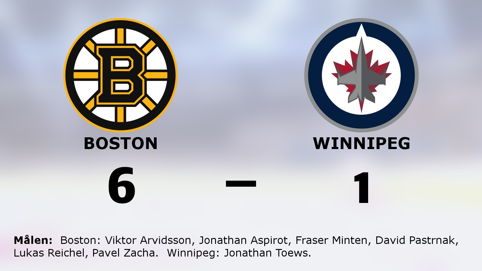 Storseger för Boston mot Winnipeg