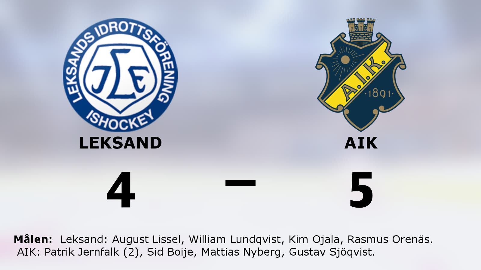 Straffar avgjorde när AIK vann mot Leksand