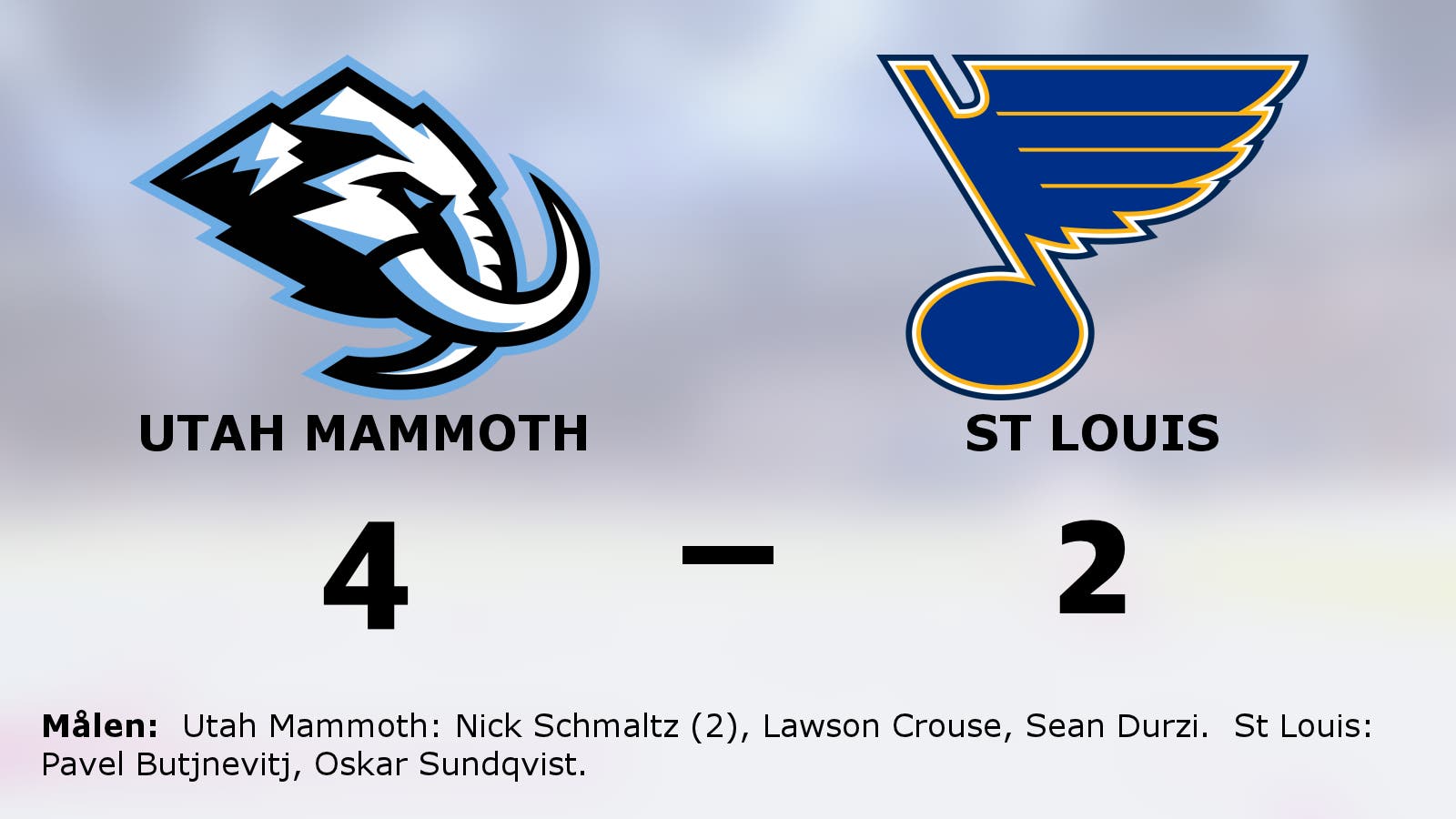 Nick Schmaltz i form när Utah Mammoth vann mot St Louis