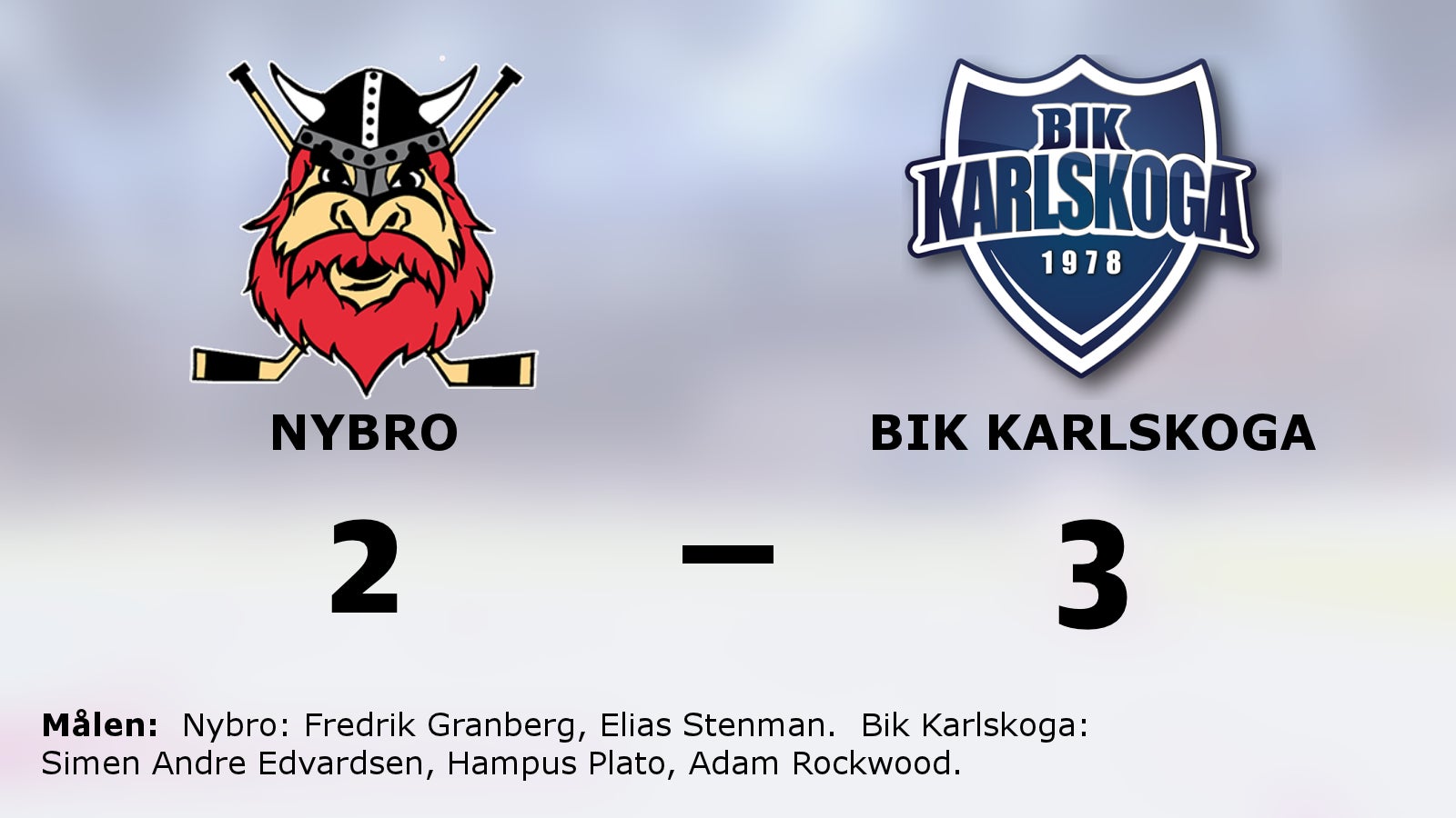 Nybro kom tillbaka – föll ändå Bik Karlskoga