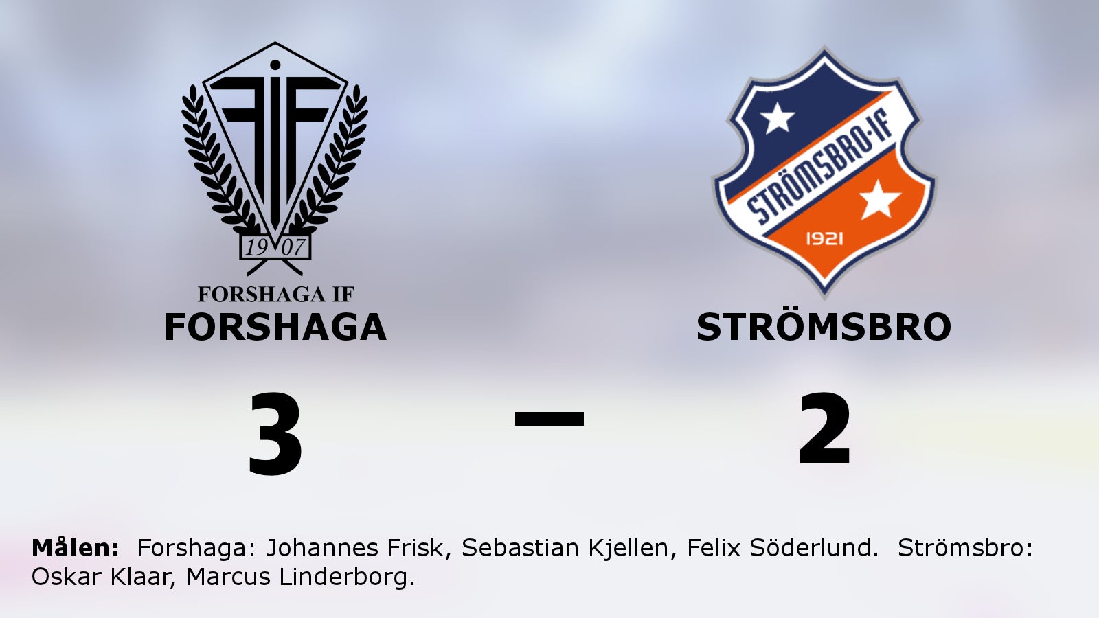 Sviten håller i sin för Forshaga – 3–2 mot Strömsbro