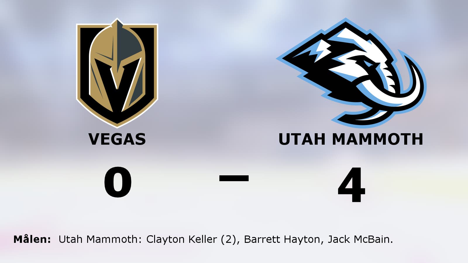 Utah Mammoth nollade Vegas – vann på bortaplan