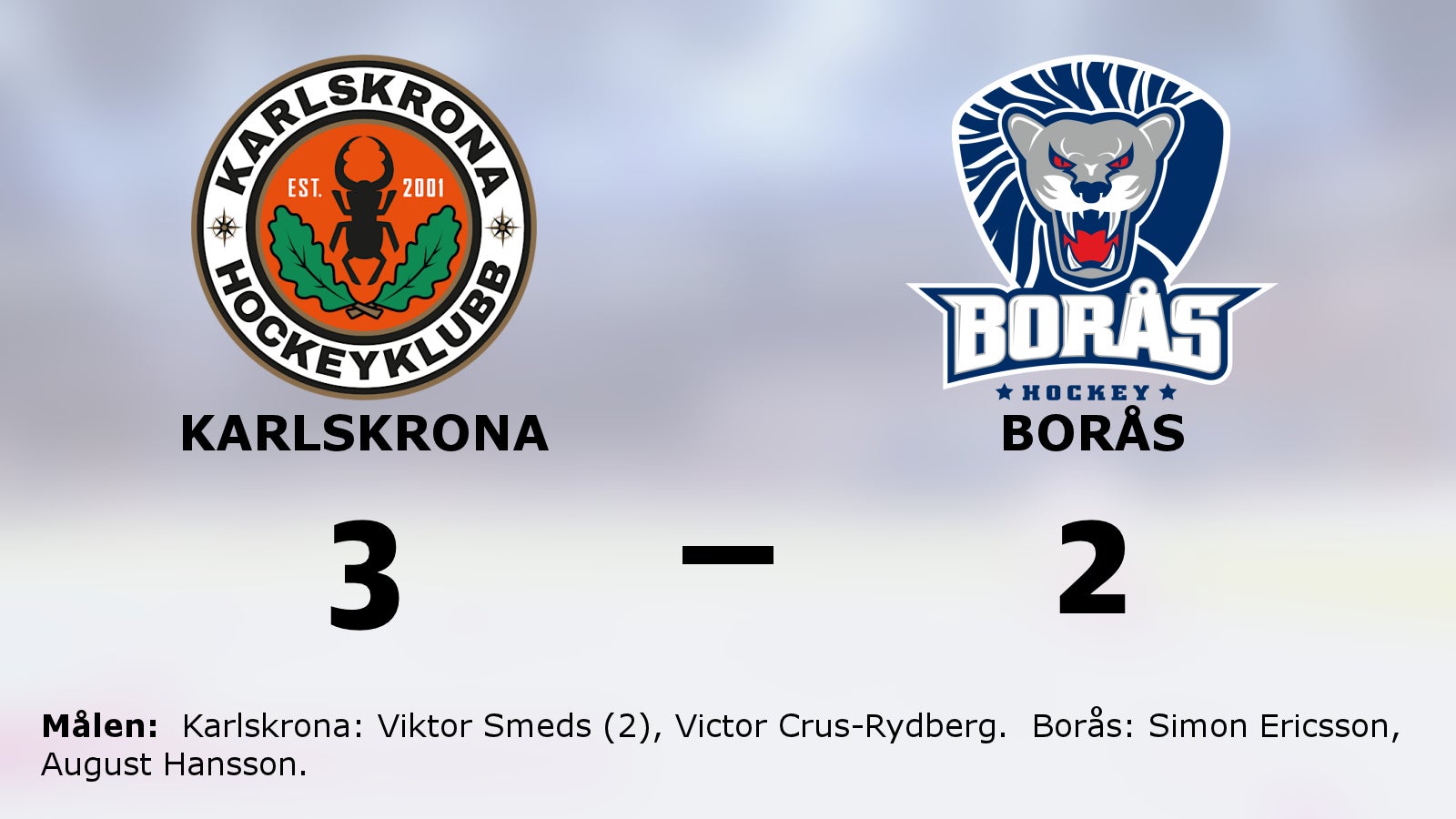 Karlskrona vann efter förlängning mot Borås