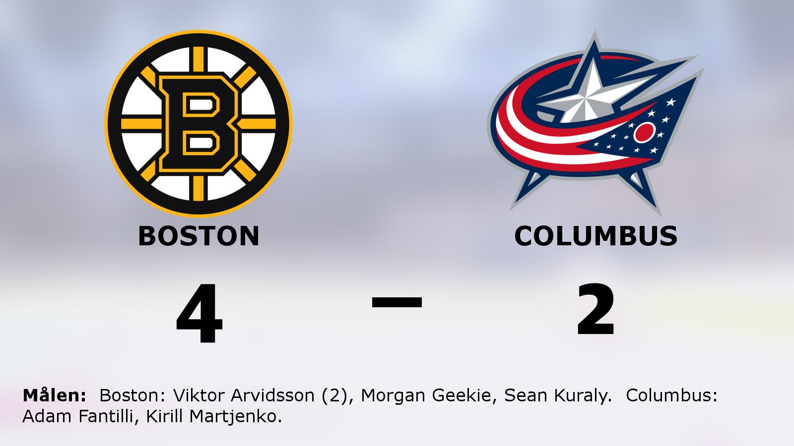 Columbus fina segersvit bruten